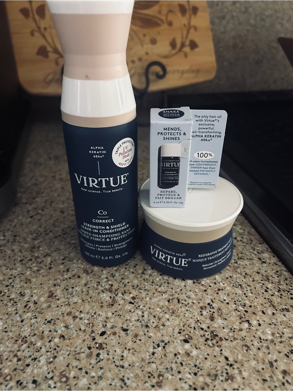 Virtue Hair Correct Strength & Shield Bundle X3 NEW